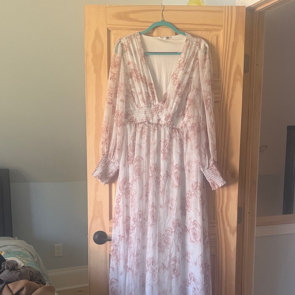 Baltic Born Pink Floral Long Sleeve Dress